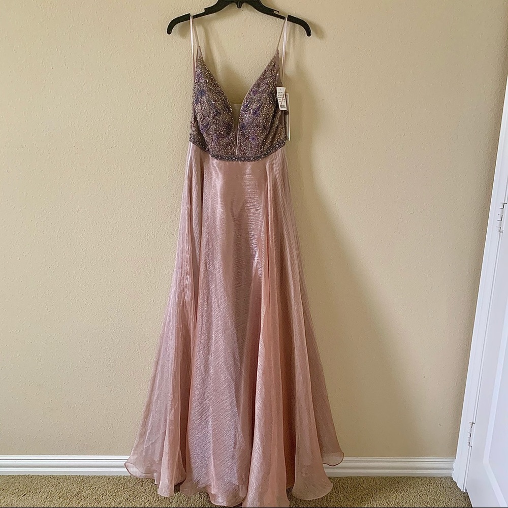 NWT Blush Pink/Rose Gold Prom Dress